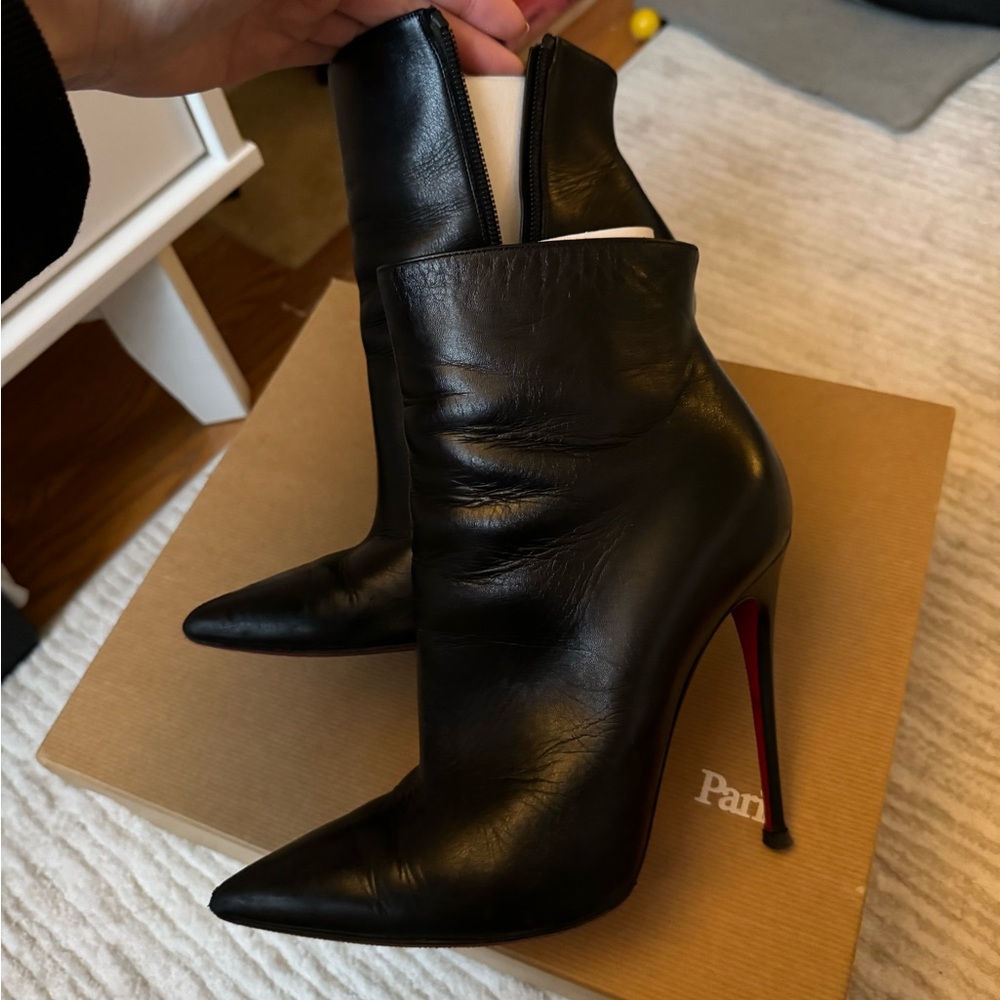 Christian Louboutin So Kate booty 120 mm black calfskin size 37